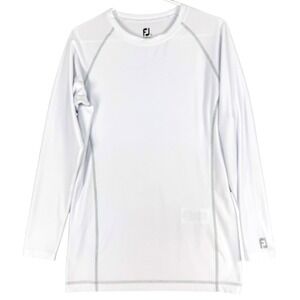 FJ Thermal Base Layer Shirt Womens Large White Long Sleeve Golf Athletic Top